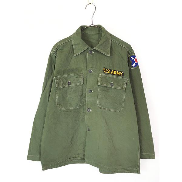 古着 50s 米軍 US ARMY 13スター ボタン 100% コットン サテン