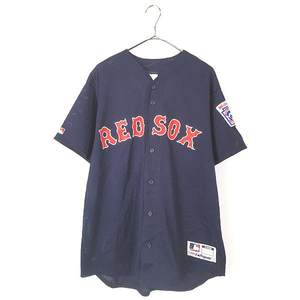 90s 00s ボストン レッドソックス ユニフォーム L 紺 赤 メッシュ 90s 00s ボストン レッドソックス ユニフォーム L 紺 赤