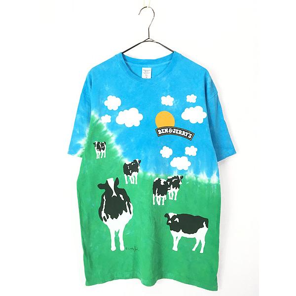 古着 90-00s BEN&JERRY'S アイスクリーム 企業 タイダイ Tシャツ M