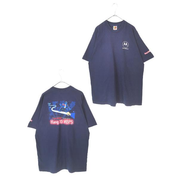 古着 90s MOTOROLA 「Hang 10 MBPS」 PC スマートフォン ソフトウェア グラフィック Tシャツ XL 古着 90s MOTOROLA 「Hang 10 MBPS」 PC スマートフォン ソフトウェア