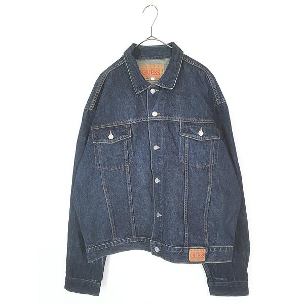 日本製 90s 濃いめ ラングラー ジージャン デニム ジャケット 90年代 Wrangler ラングラー デニムジャケット メンズM 古着 Gジャン