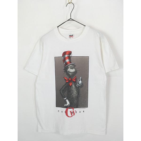 古着 90s Dr Seuss CW 「CAT WEAR」 絵本 キャラクター パロディ T 