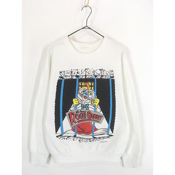 80s ROGER RABBIT ロジャーラビット スウェット XL 古着 80s Disney Who Framed Roger Rabbit ロジャーラビット