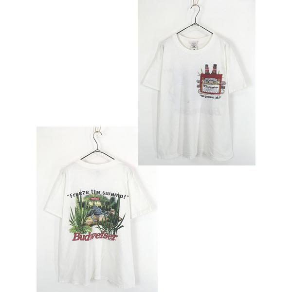 古着 00s Canada製 Budweiser バドワイザー ビール 企業 カメレオン