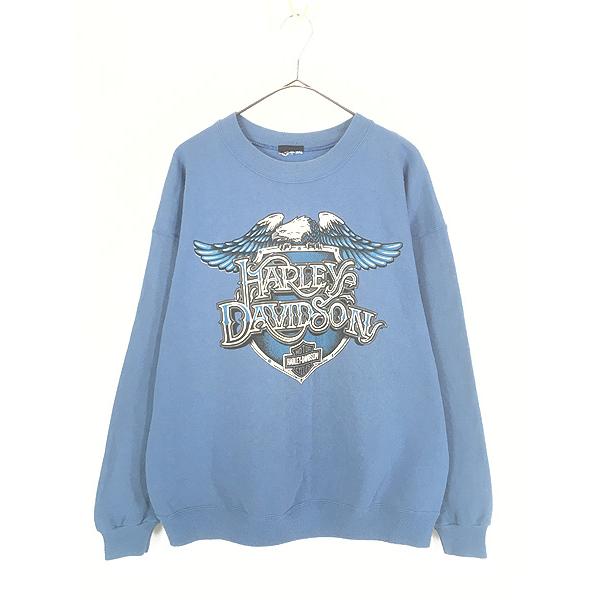 古着 90s- HARLEY DAVIDSON イーグル バー&シールド スウェット