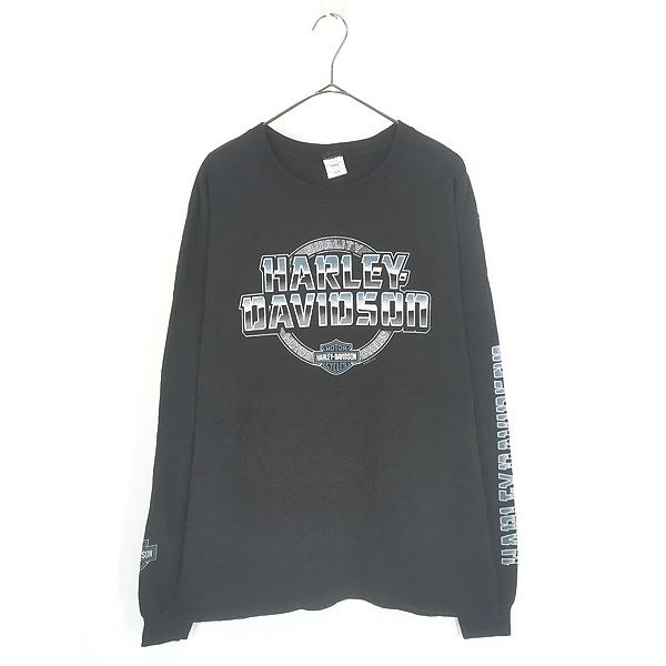 古着 10s HARLEY DAVIDSON バー&シールド 自由の女神 フォト 長袖 T