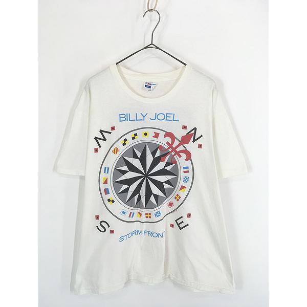 古着 80s USA製 Billy Joel 「Storm Front Tour 89-90」 ツアー ロック ミュージック Tシャツ XL 古着 80s USA製 Billy Joel 「Storm Front Tour 89-90」 ツアー ロック