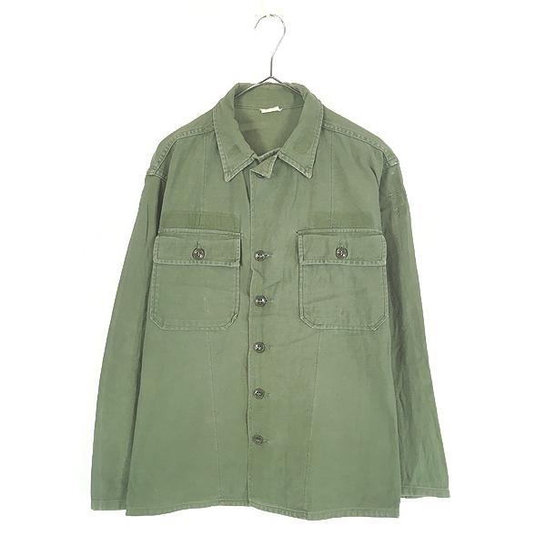 【送料無料❗️】60s ビンテージ 1st後期型 ユーティリティシャツ ジャケット 古着 60s 米軍 US 「1st 後期」 100% コットン サテン