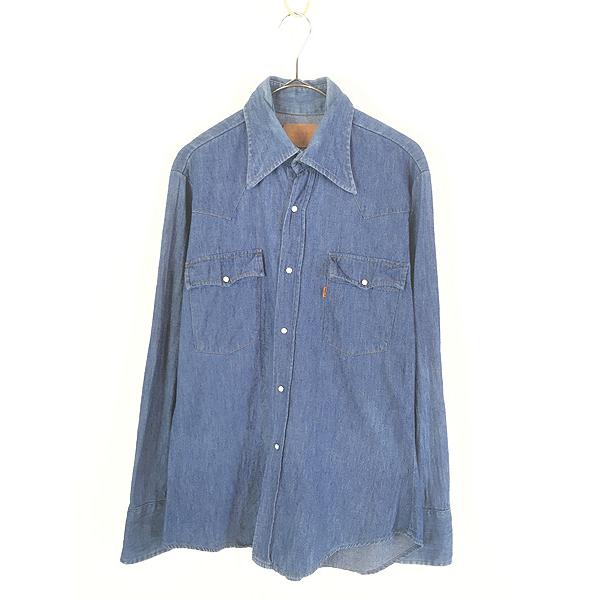 古着 70s Levi's 60649-1117 ウエスタンヨーク 3つ山ポケット ブルー