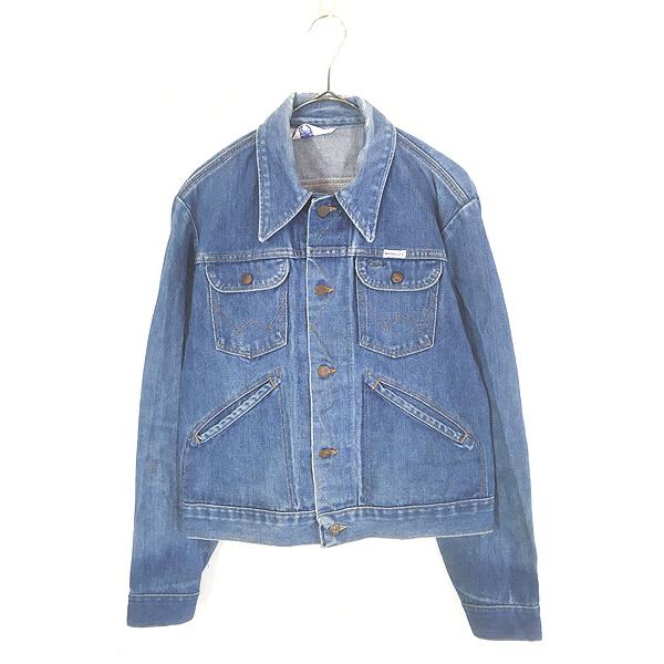 古着 70s USA製 Wrangler 126MJ No Fault Denims ブルー デニム
