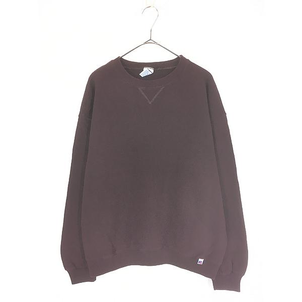 古着 90s Russell 無地 プレーン 前V セットイン スウェット