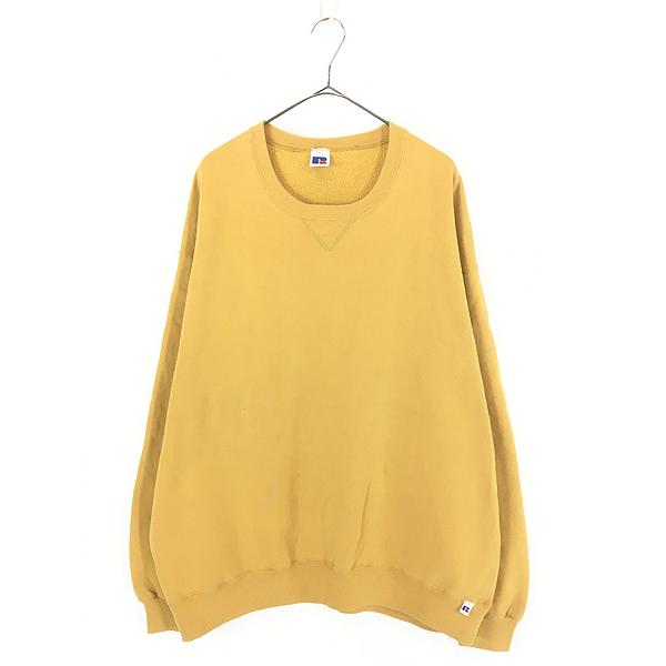 古着 90s Russell 無地 プレーン 前V セットイン スウェット