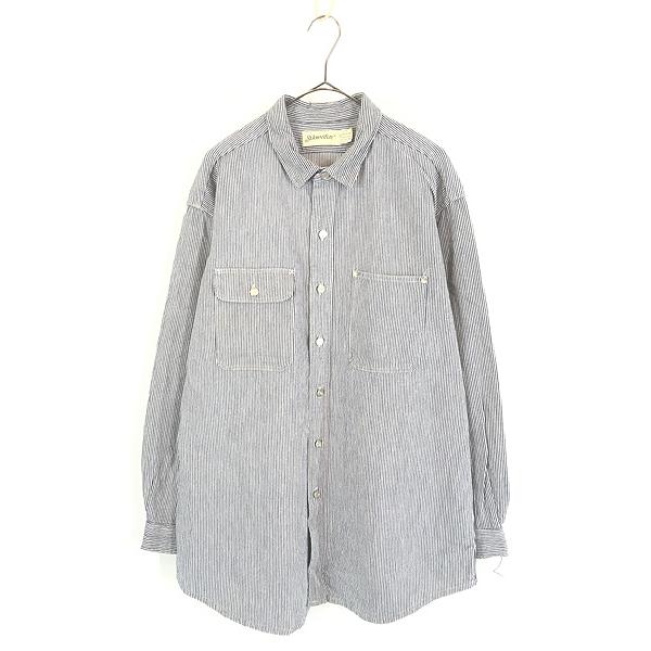 古着 80s USA製 St John's Bay ヒッコリー ストライプ デニム ワーク