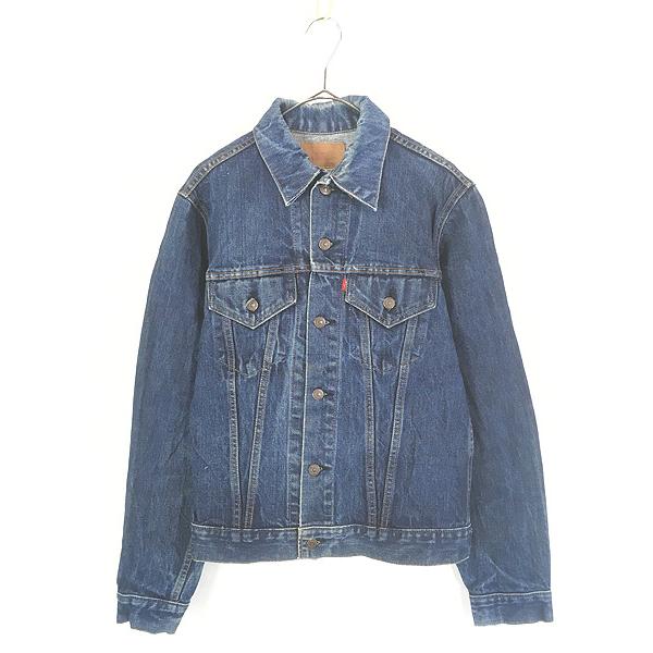70's 80's ビンテージ USA製 70505トラッカージャケット 42 古着 70s USA製 Levi's 70505 「初期」 真紺 インディゴ デニム