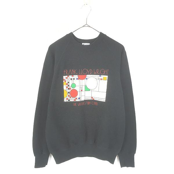 古着 80s USA製 Frank Lloyd Wright 「The Wright Study Center」 近代建築 アート スウェット トレーナー M 古着 80s USA製 Frank Lloyd Wright 「The Study Center」 近代建築