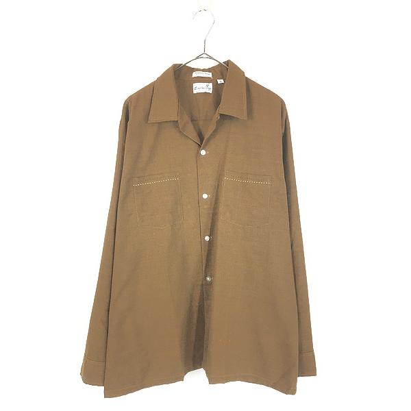 古着 60s Cambridge ハンドステッチ ポケット 開襟 ボックス コットン