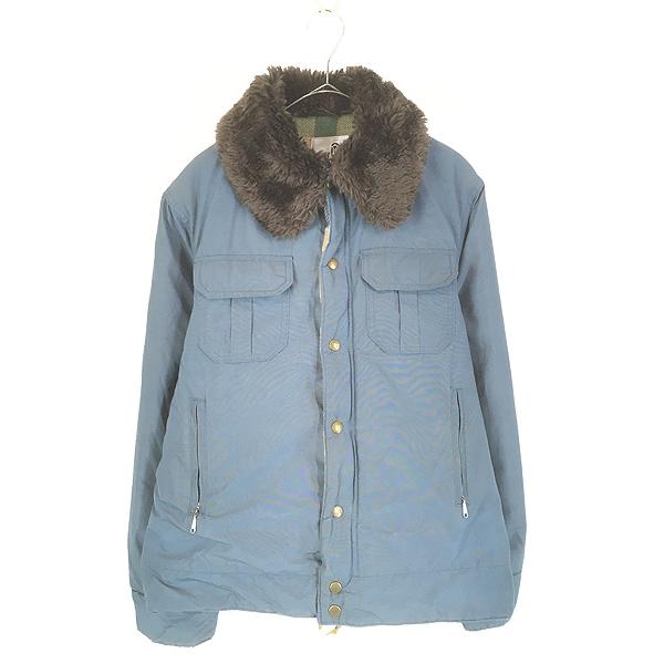 古着 70s WoolRich 襟ボア チェック ウール ライナー パデッド 60/40 クロス マウンテン ジャケット M 古着 70s WoolRich 襟ボア チェック ウール ライナー パデッド 60/40