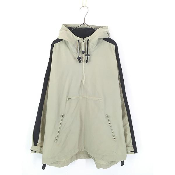 古着 90s GAP 2tone ナイロン ハーフジップ プルオーバー アノラック パーカー フーデッド ジャケット L 古着 90s GAP 2tone ナイロン ハーフジップ プルオーバー アノラック