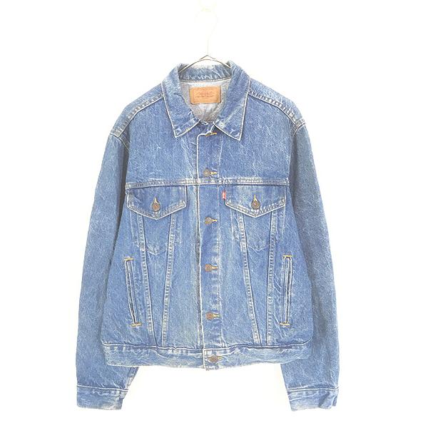 古着 80s USA製 Levi's 70506-0214 ハンド ポケット付 ブルー デニム