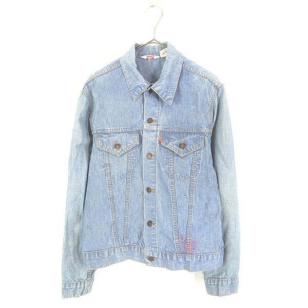 古着 70s USA製 Levi's 70505-2415 4th シャンブレー デニム トラッカー ジャケット Gジャン 40位 古着 70s USA製 Levi's 70505-2415 4th シャンブレー デニム