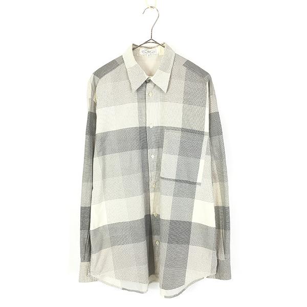 90s ITALY製 PRONTO-UOMO ツータックスラックス ヴィンテージ 古着 90s Italy製 Pronto Uomo ブラック × ホワイト チェック コットン