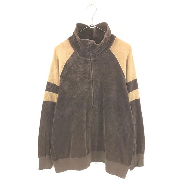 古着 80s Saks Fifth Avenue 2tone 光沢 ベロア ベルベット スタンド