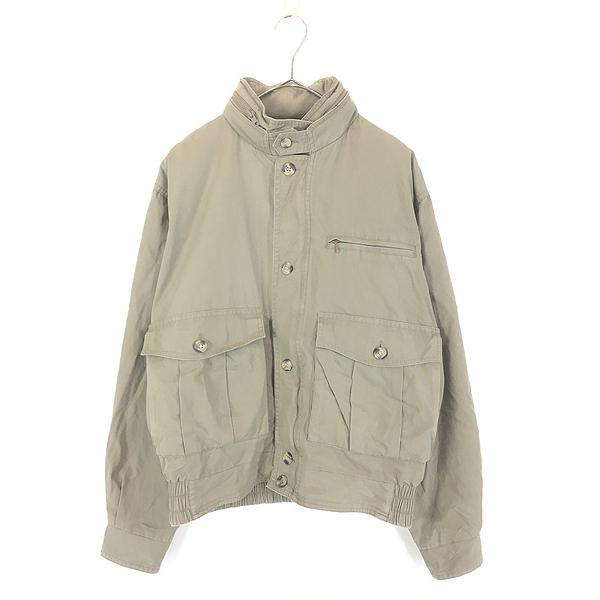 古着 80s Eddie Bauer チンスト 2way 比翼 コットンサテン