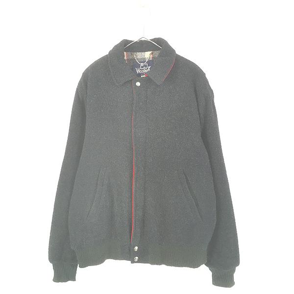 古着 80s USA製 WoolRich チェック ウール ライナー パデッド 比翼