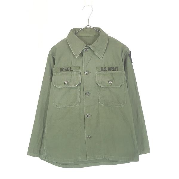 古着 60s 米軍 US ARMY 「筒袖 3rd」 100% コットンサテン ミリタリー 