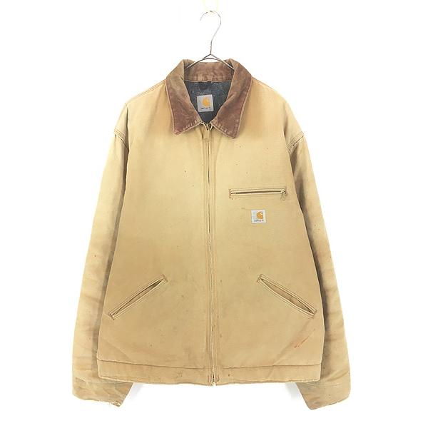 古着 90s- Carhartt 裏地 ストライプ ブランケット ブラウン ダック