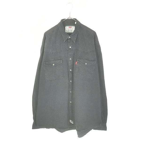 90s 古着 Levi's ダークグレー デニムシャツ XL Levi's デニムシャツ ブラック ダークグレー XL 赤タブ USA古着｜Yahoo