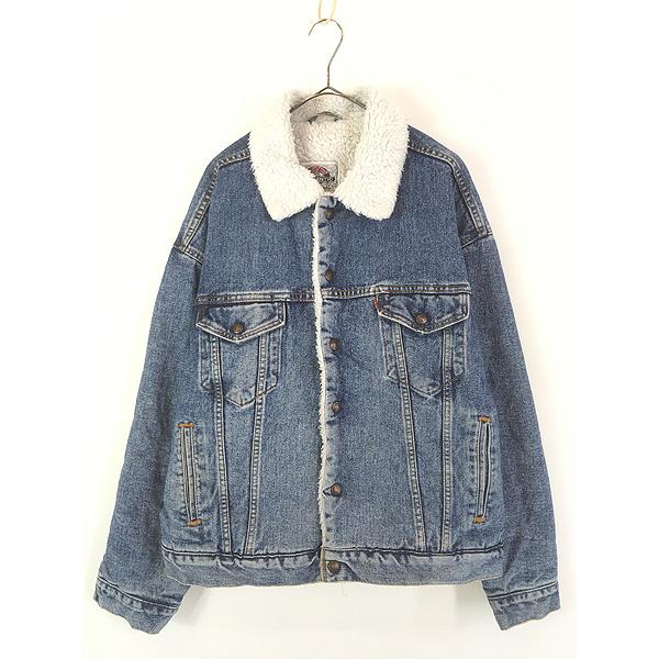 古着 90s Levi's 70609-4891 ハンド ポケット付 ブルー デニム ボア