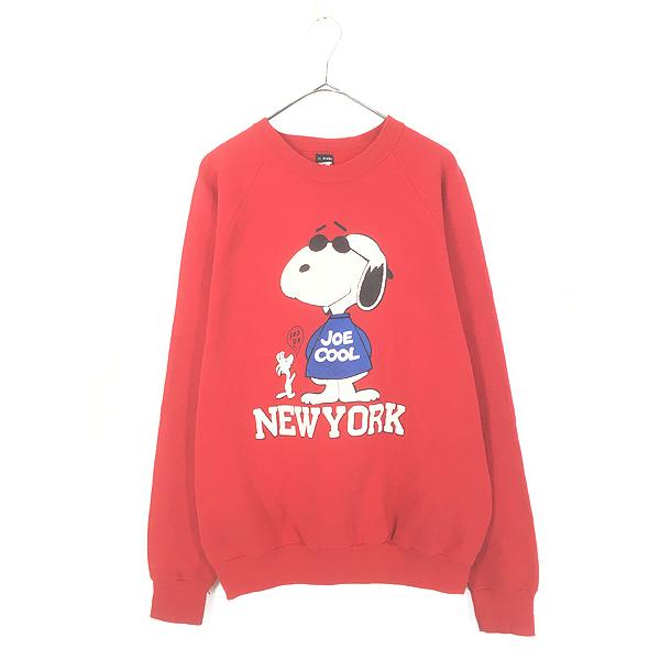古着 80s USA製 Snoopy スヌーピー 「NEWYORK」 プリント スウェット