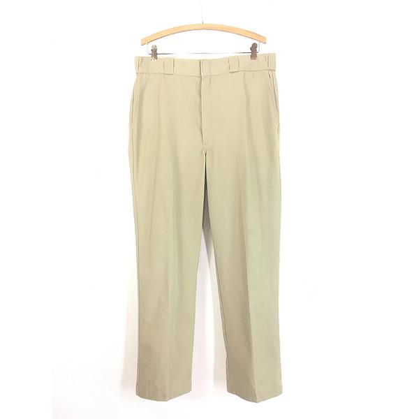 古着 90s USA製 Dickies コットンツイル ワーク チノ パンツ ストレート カーキ W33 L31 古着 古着 90s USA製 Dickies コットンツイル ワーク チノ パンツ チノパン