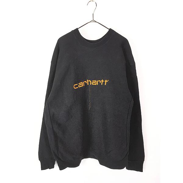 古着 80s USA製 Carhartt BIG ロゴ 刺しゅう リバース タイプ スウェット トレーナー XL 古着 古着 80s USA製 Carhartt BIG ロゴ 刺しゅう リバース タイプ