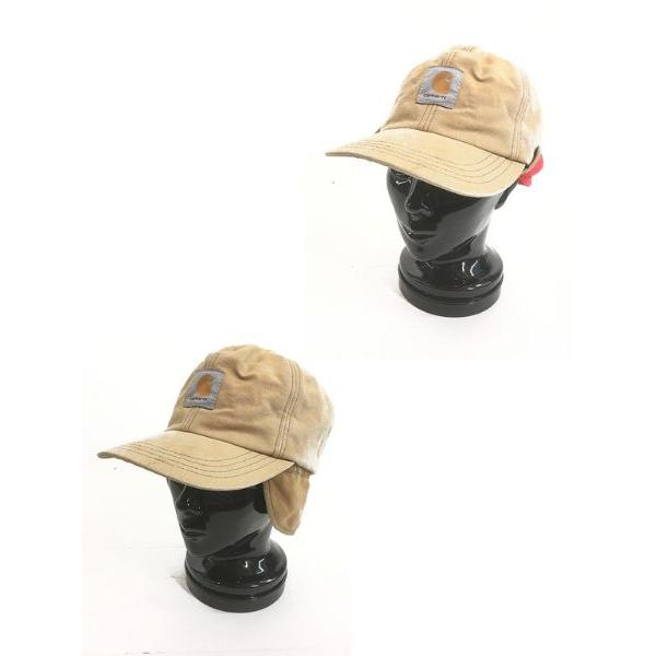 イヤーフラップダックキャップ 雑貨 古着 90s USA製 Carhartt 裏地キルティング 2way イヤーフラップ