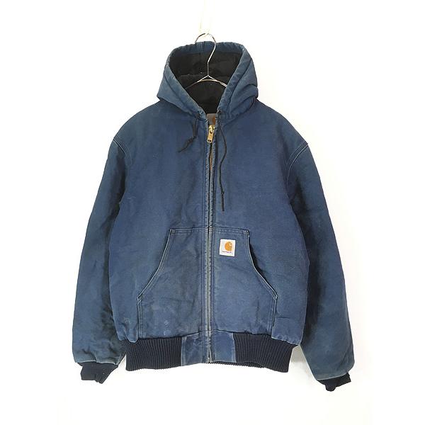 古着 00s Carhartt ネイビー ダック 防寒 パデット アクティブ