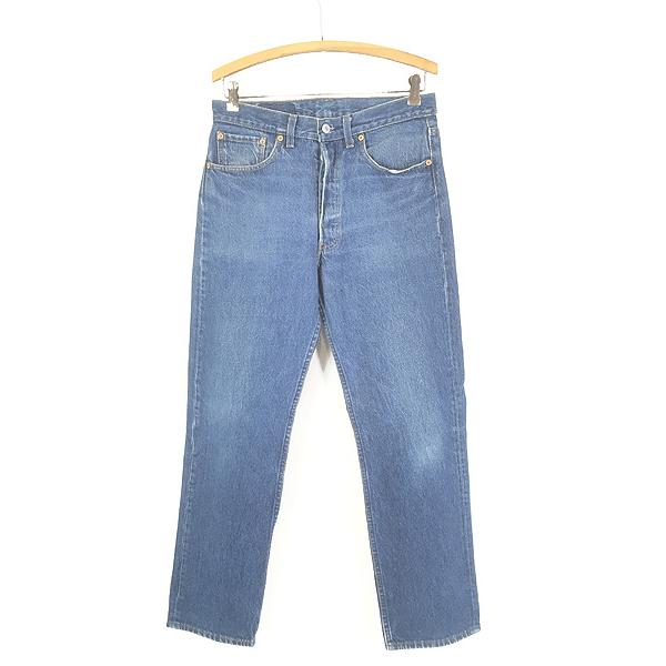 古着 90s USA製 Levi's 501-0115 「赤文字」 濃紺 ブルー デニム