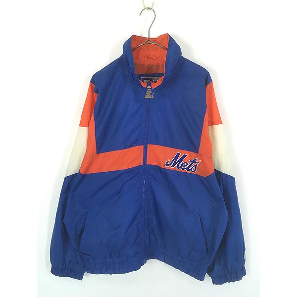 古着 90s STARTER MLB New York Mets メッツ ナイロン ジャケット L 古着 古着 90s STARTER MLB New York Mets メッツ ナイロン ジャケット L