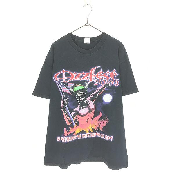 古着 00s OZZ FEST 2003 豪華 ラインナップ ハードコア ヘヴィ メタル パンク ロック バンド フェス Tシャツ XL 古着 00s OZZ FEST 2003 豪華 ラインナップ ハードコア ヘヴィ メタル
