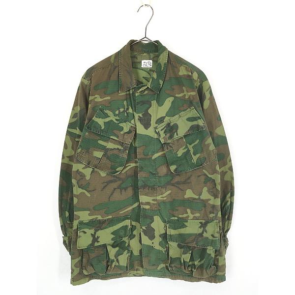 古着 60s 米軍 4th ERDL リーフ カモ 迷彩 ジャングル ファティーグ トロピカル ジャケット S-R 古着 60s 米軍 4th ERDL リーフ カモ 迷彩 ジャングル ファティーグ