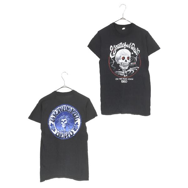 80s 古着 VINTAGE Tシャツ スカル バイカー 映画 ロック USA製 古着 80s USA製 Grateful Dead 「On The Road Again 1980」 ツアー