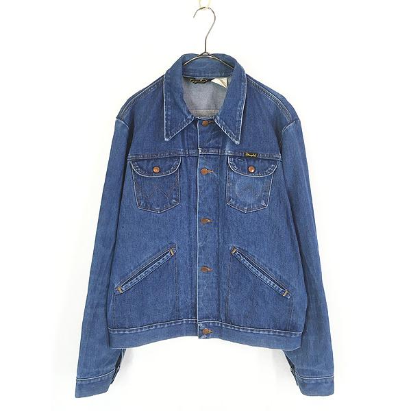 古着 70s USA製 Wrangler 136MJ No Fault Denims ブルー デニム