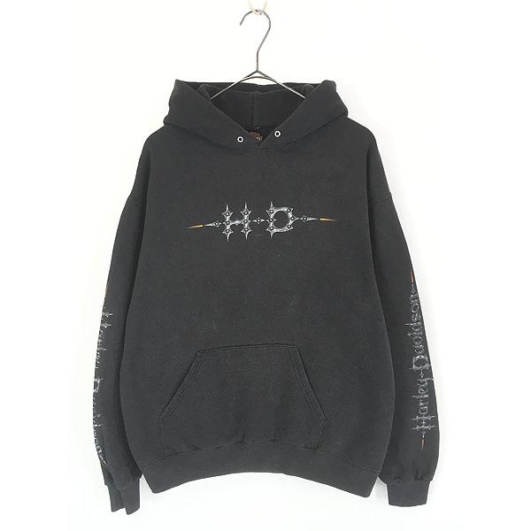 古着 00s HARLEY DAVIDSON アイアン ロゴ バー&シールド スウェット パーカー M 古着 古着 00s HARLEY DAVIDSON アイアン ロゴ バー&シールド スウェット