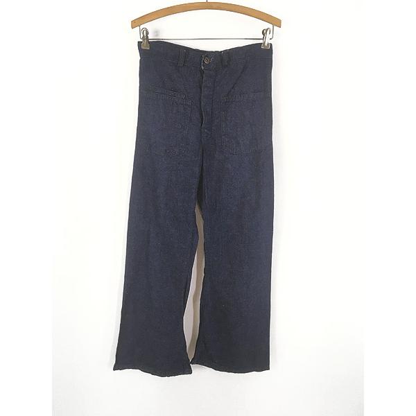 レディース 古着 40s 米軍 US NAVY 「巻きパンツ」 真紺 インディゴ