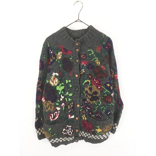 レディース 古着 90s GAP 花 フラワー ボタニカル ハイネック