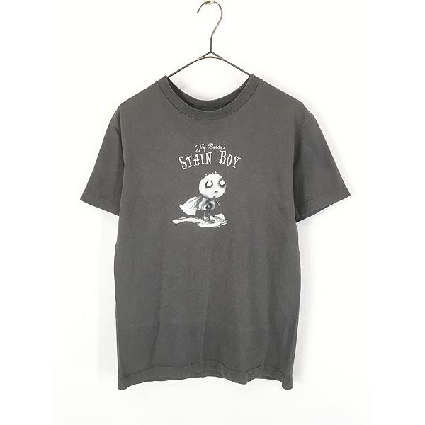 レディース 古着 00s USA製 Tim Burton 「STAIN BOY」 ステイン