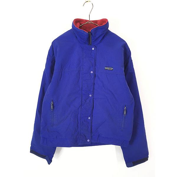 レディース 古着 80s USA製 Patagonia 三角タグ シェルド シンチラ シェル ジャケット L位 古着 レディース 古着 80s USA製 Patagonia 三角タグ シェルド シンチラ