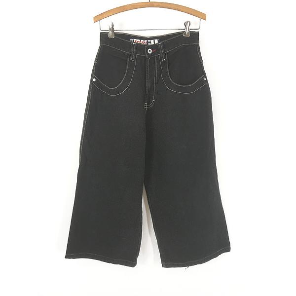 レディース 古着 90s USA製 JNCO 「Twin Cannon」 BIG ポケット ブラック デニム パンツ ジーンズ ワイドストレート 31 レディース 古着 90s USA製 JNCO 「Twin Cannon」 BIG ポケット