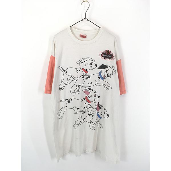 レディース 古着 90s Disney 101匹わんちゃん ダルメシアン バイカラー